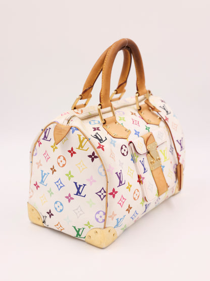 LOUIS VUITTON Speedy 30 Monogram Multicolor x Murakami