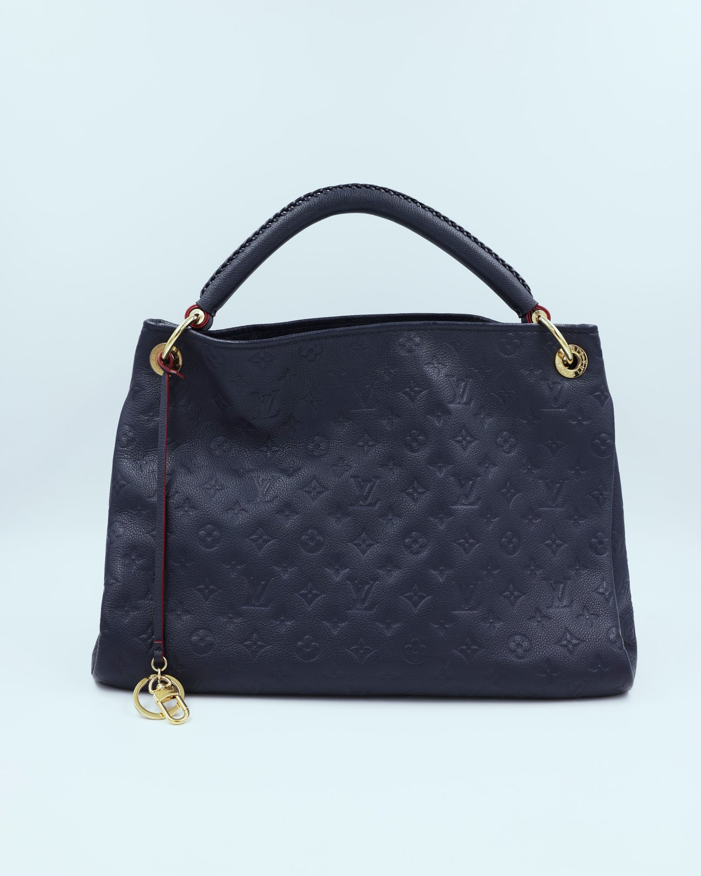 LOUIS VUITTON Artsy MM Monogram Empreinte dunkelblau Designerhandtasche aus zweiter Hand