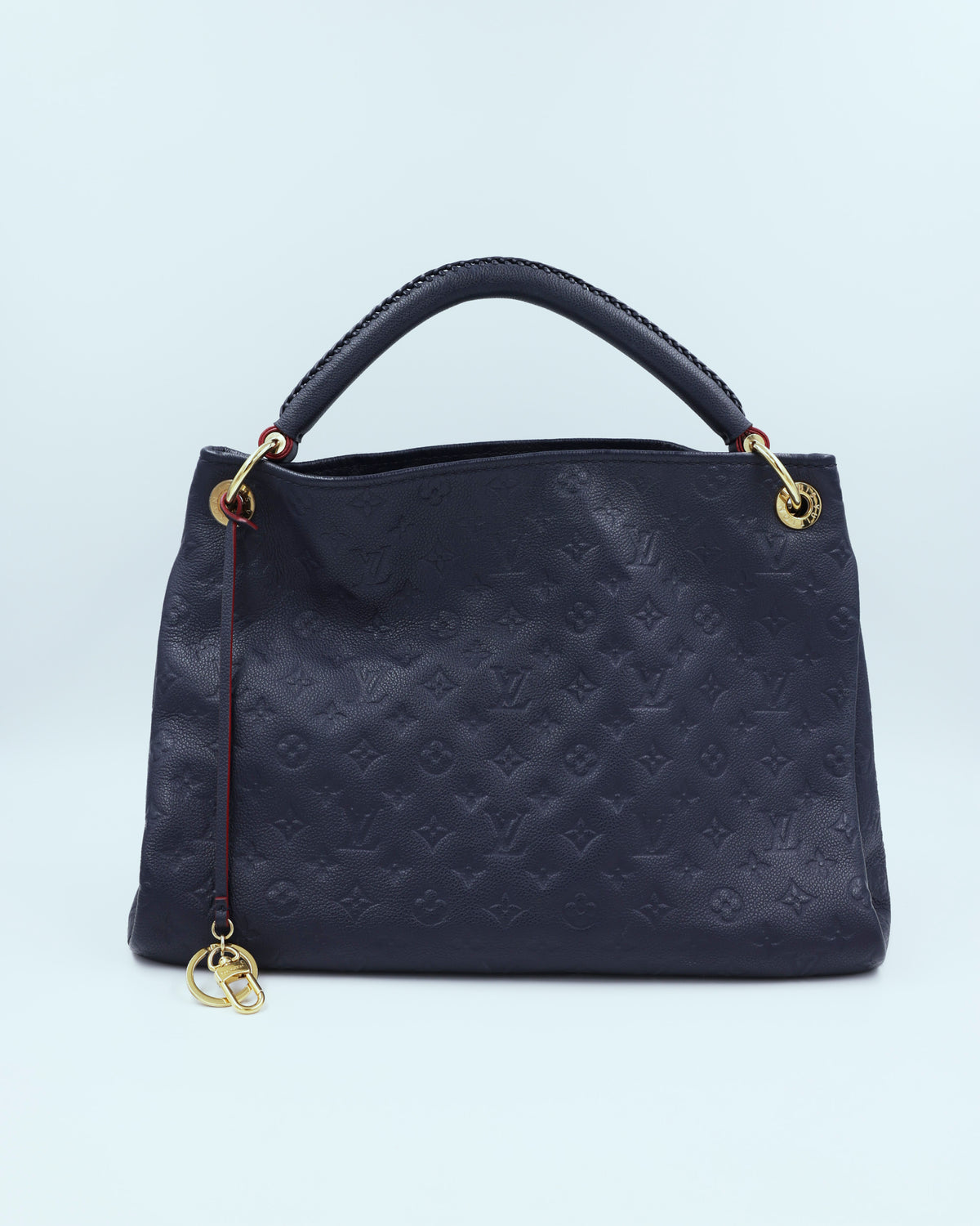 LOUIS VUITTON Artsy MM Monogram Empreinte dunkelblau Designerhandtasche aus zweiter Hand