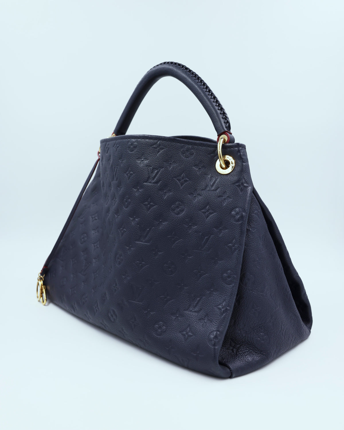 LOUIS VUITTON Artsy MM Monogram Empreinte dunkelblau hochwertige Secondhand Designerhandtasche