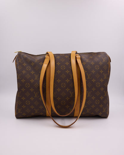 LOUIS VUITTON Flanerie Monogram Canvas, braune Designerhandtasche mit Monogramm und langen Tragegriffen