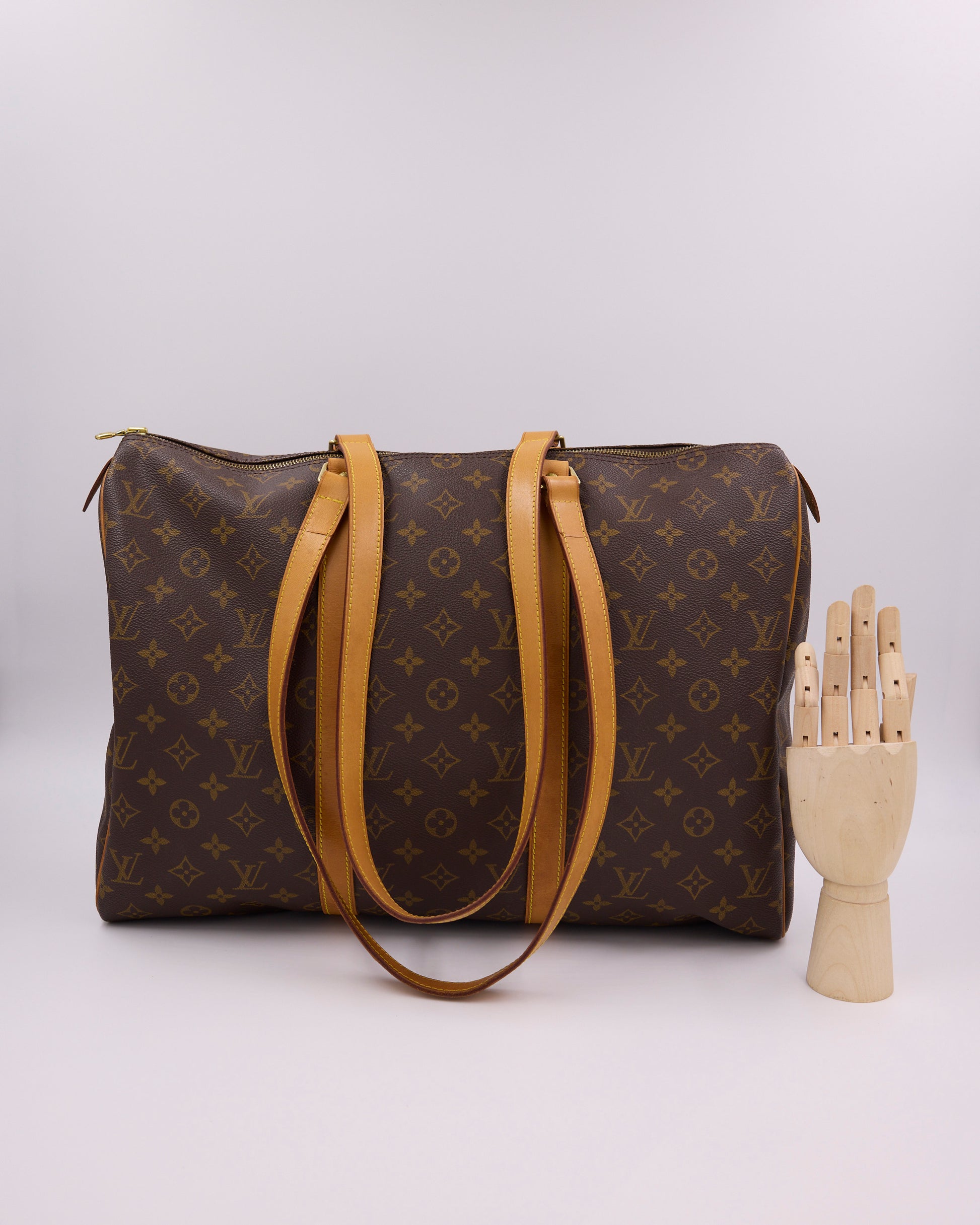 LOUIS VUITTON Flanerie Monogram Canvas braune Monogramm Handtasche mit langen Tragegriffen