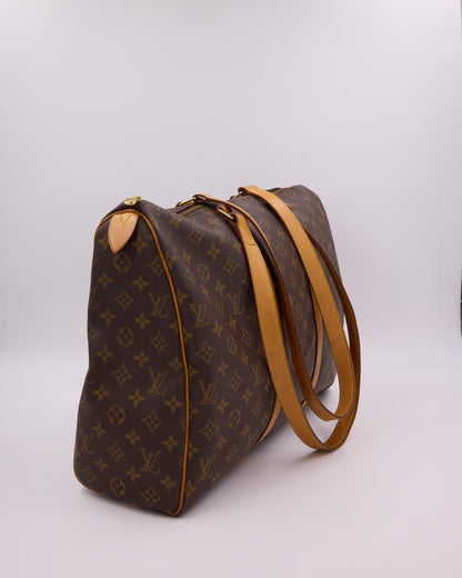 LOUIS VUITTON Flanerie Monogram Canvas braune Tasche mit Monogramm Muster und langen Trageriemen