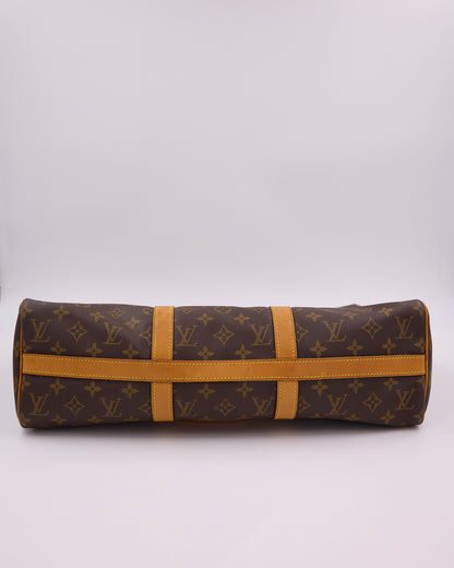 LOUIS VUITTON Flanerie Monogram Canvas, braune Designerhandtasche mit Monogramm und Lederriemen