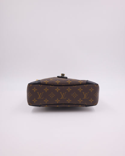 Louis Vuitton Odeon Monogram Canvas schwarz, Unterseite der Designerhandtasche mit Monogramm Muster
