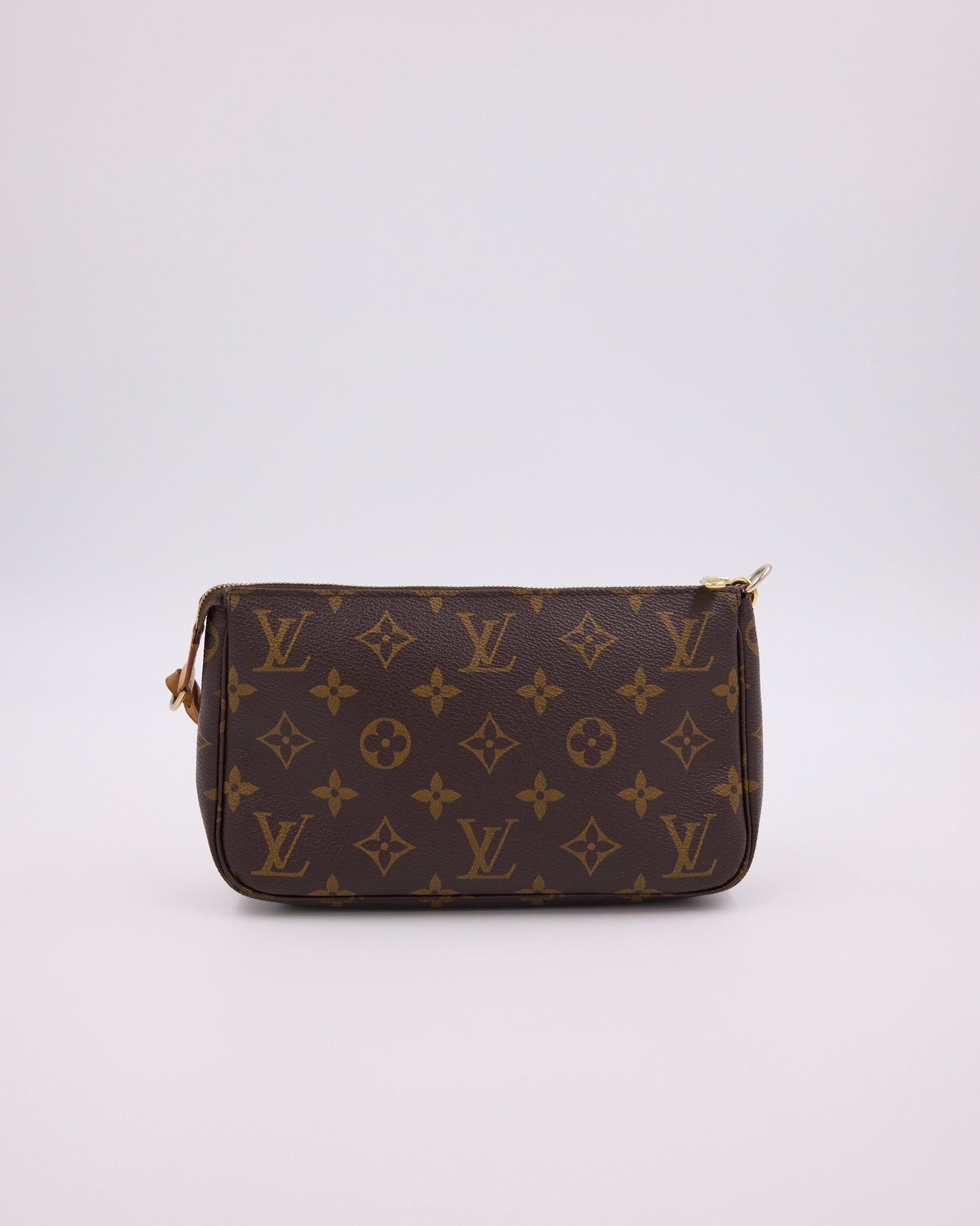 LOUIS VUITTON Pochette Accessoires Monogram Canvas, braune Clutch mit Monogramm-Muster