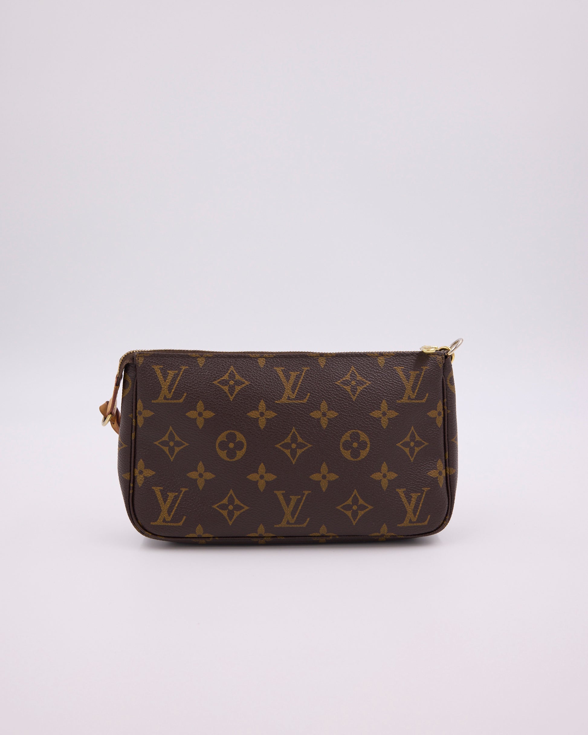 LOUIS VUITTON Pochette Accessoires Monogram Canvas, braune Clutch mit Monogramm-Muster