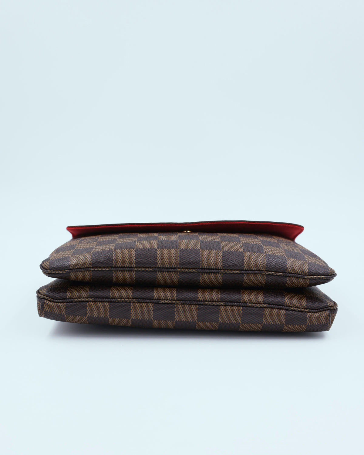 LOUIS VUITTON Twice Damier Ebene braune Designerhandtasche mit Damier Ebene Schachbrettmuster