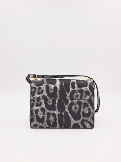 LOUIS VUITTON Twist MM Cat Print Gris, graue Designerhandtasche mit Leopardenmuster