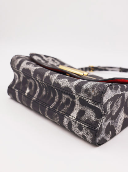 LOUIS VUITTON Twist MM Cat Print Gris, graue Designerhandtasche mit Katzenmuster und goldfarbenem Verschluss