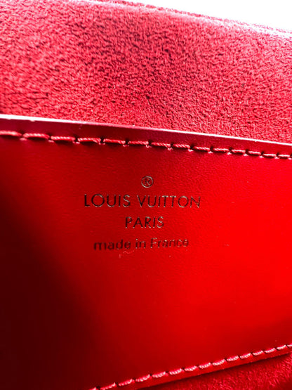 LOUIS VUITTON Twist MM Cat Print Gris mit rotem Innenfutter und Made in France Prägung