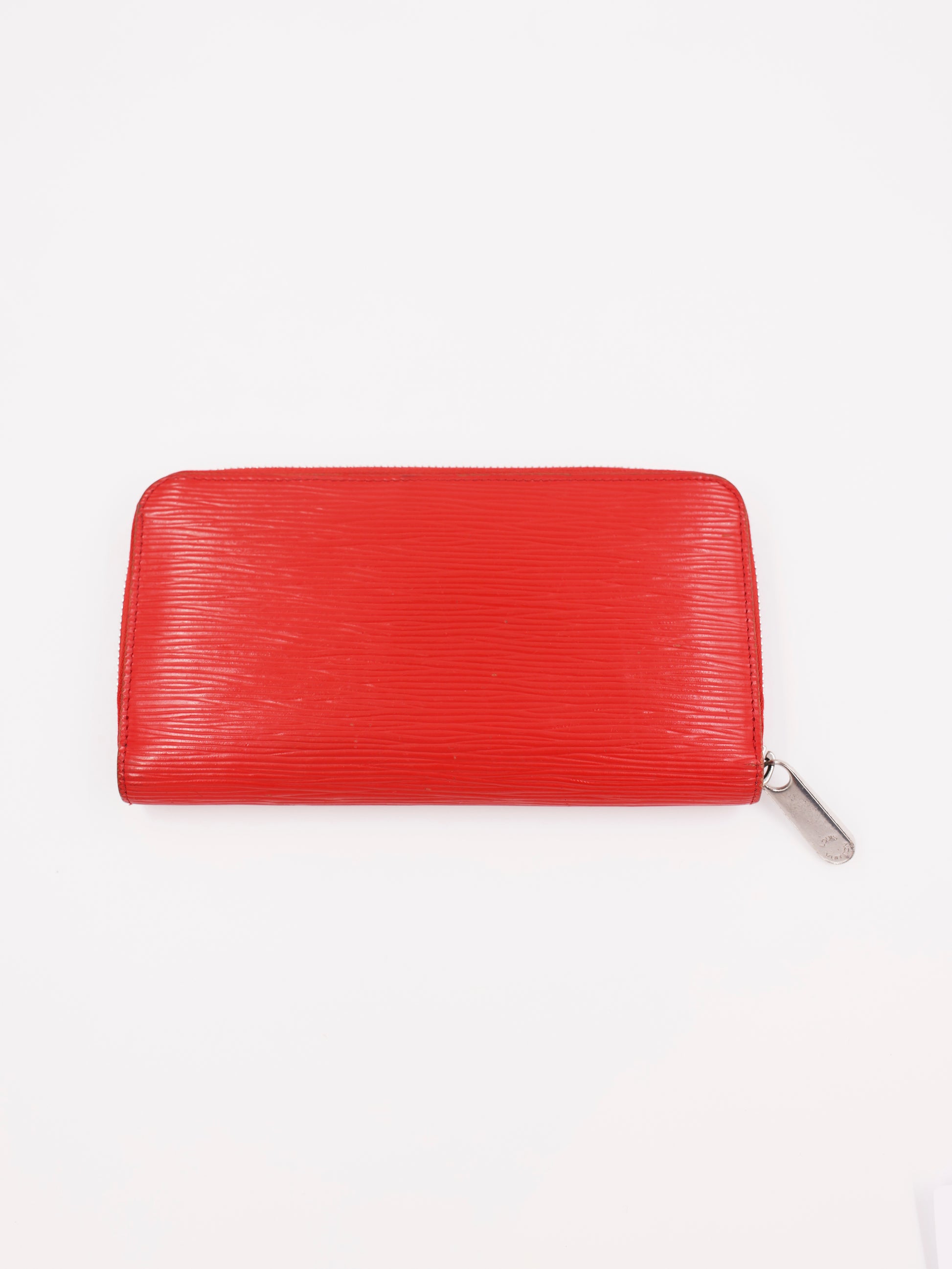 LOUIS VUITTON Zippy Epi rot, rotes Designer-Portemonnaie aus strukturiertem Epi-Leder