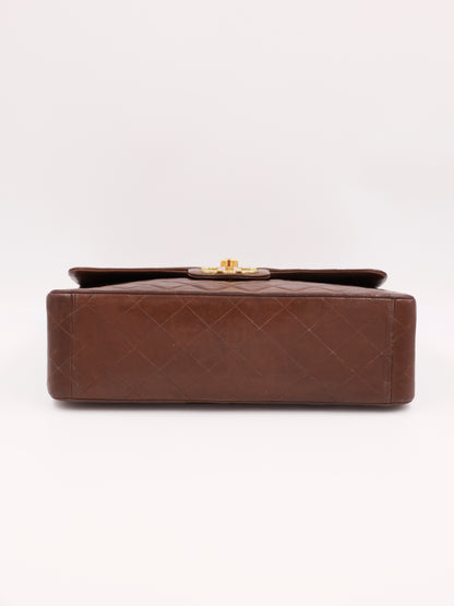 CHANEL Timeless Flap Bag Maxi schoko GHW