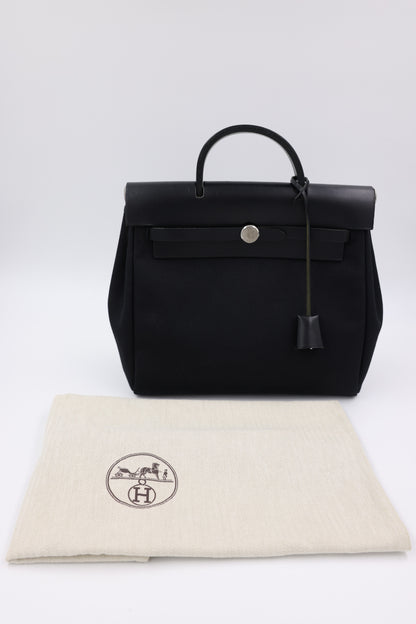 HERMÈS Herbag 31 Zip schwarz PHW