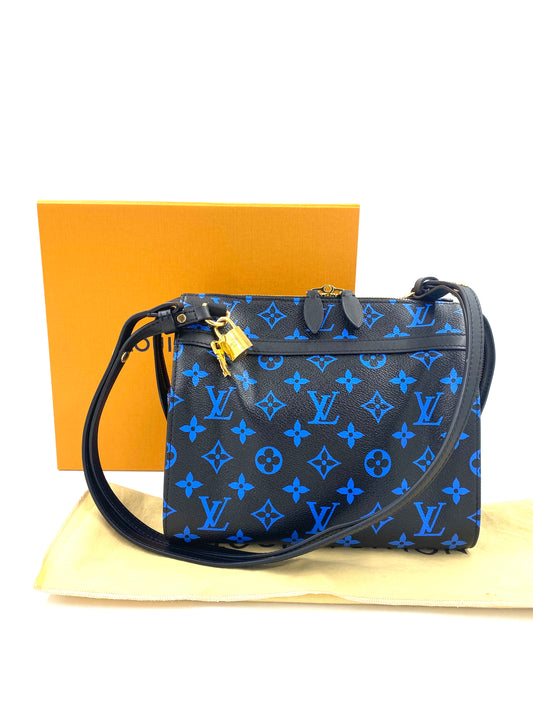 LOUIS VUITTON Speedy Amazon PM Monogram Back Blue