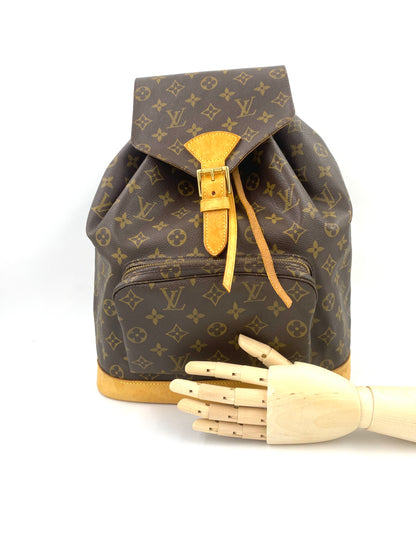 LOUIS VUITTON Montsouris GM Monogram Canvas Rucksack Clutch Macarons