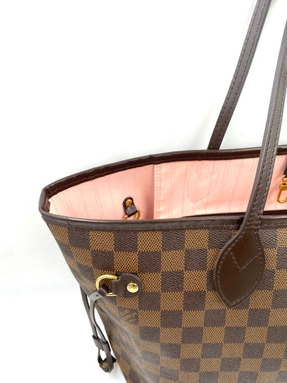 LOUIS VUITTON Neverfull MM mit Pochette Damier ebene