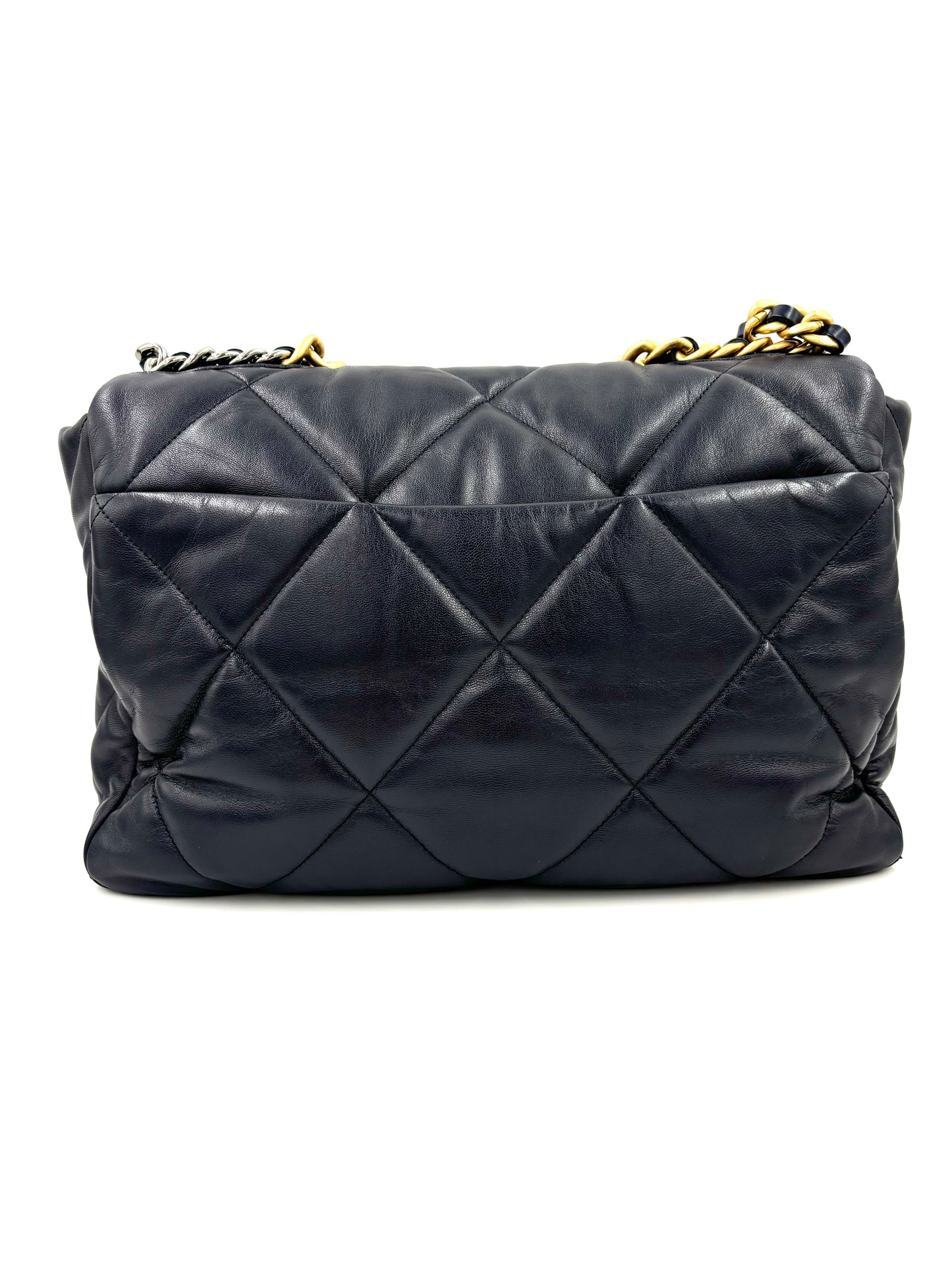 CHANEL 19 Flap Bag large navy Ziegenleder