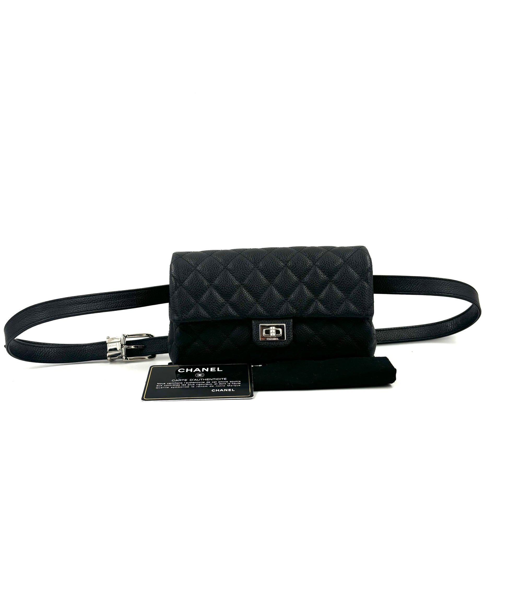 CHANEL 2.55 Mademoiselle Waist Bag Caviar schwarz