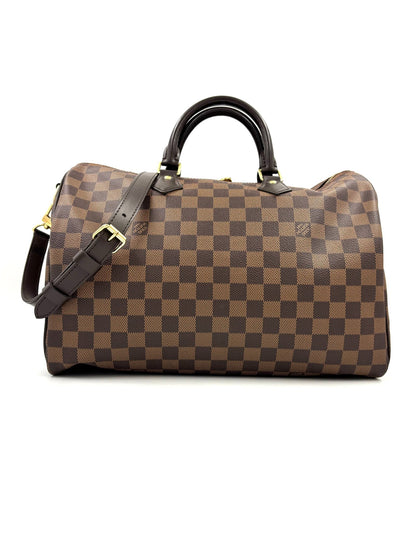 LOUIS VUITTON Speedy 35 Bandouliere Damier Ebene - Clutch & Macarons - AA3290 & Chip - Clutch & Macarons - 