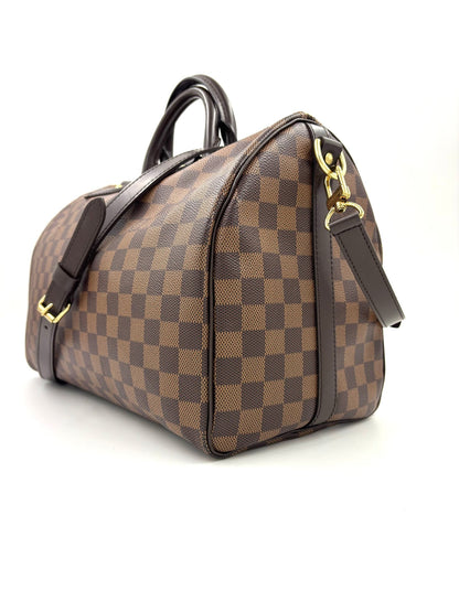 LOUIS VUITTON Speedy 35 Bandouliere Damier Ebene - Clutch & Macarons - AA3290 & Chip - Clutch & Macarons - 