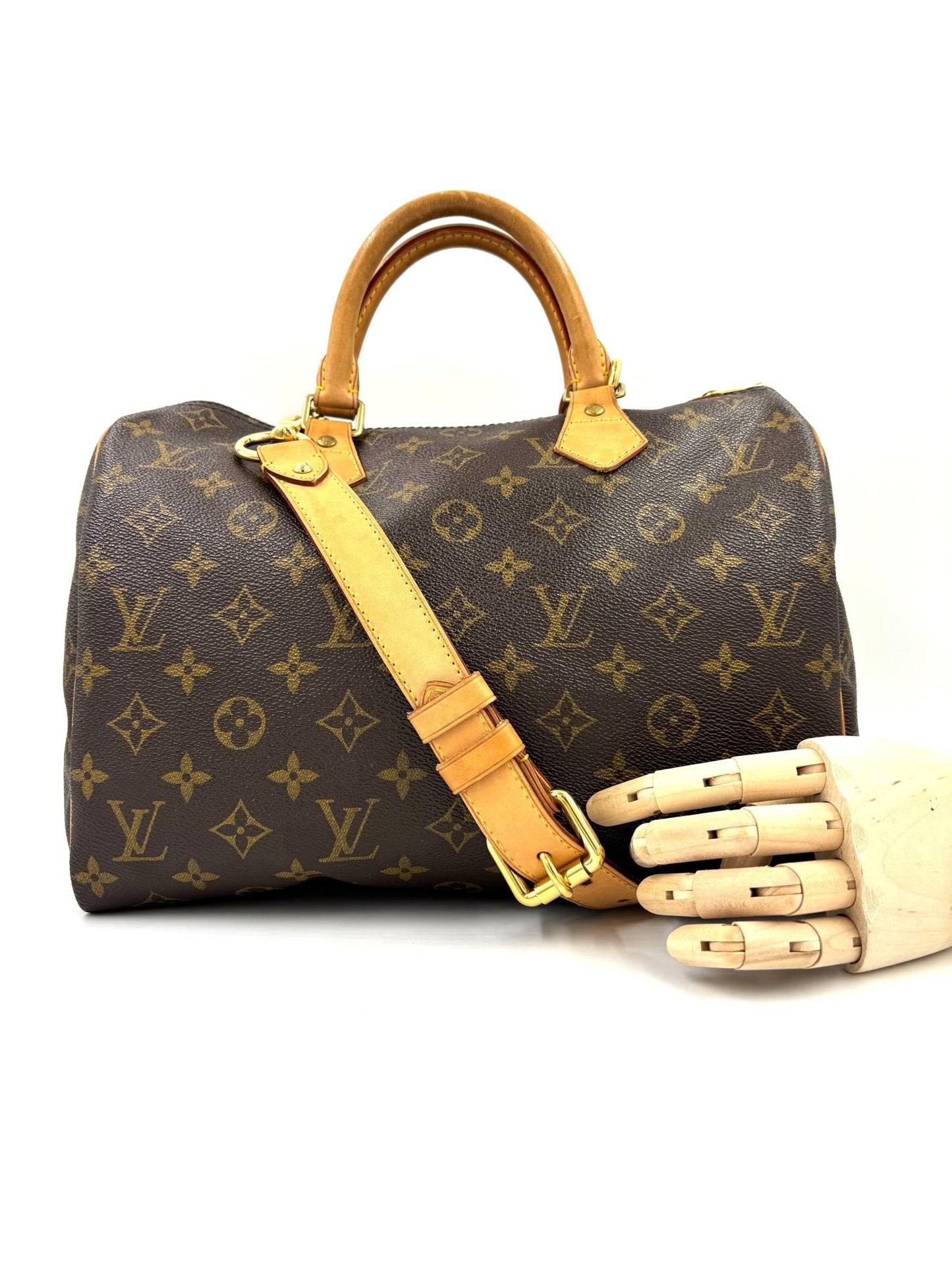 LOUIS VUITTON Speedy 30 Monogram Canvas mit Schulterriemen - Clutch & Macarons - TR0192 - Clutch & Macarons - 