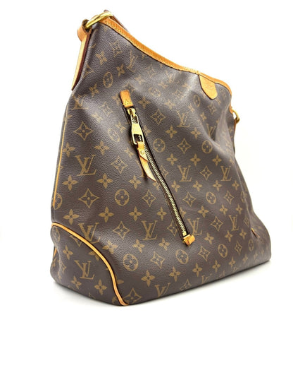 Louis Vuitton Delightful GM Handtasche in Monogram Canvas mit diagonalem Reissverschluss und Lederbesatz