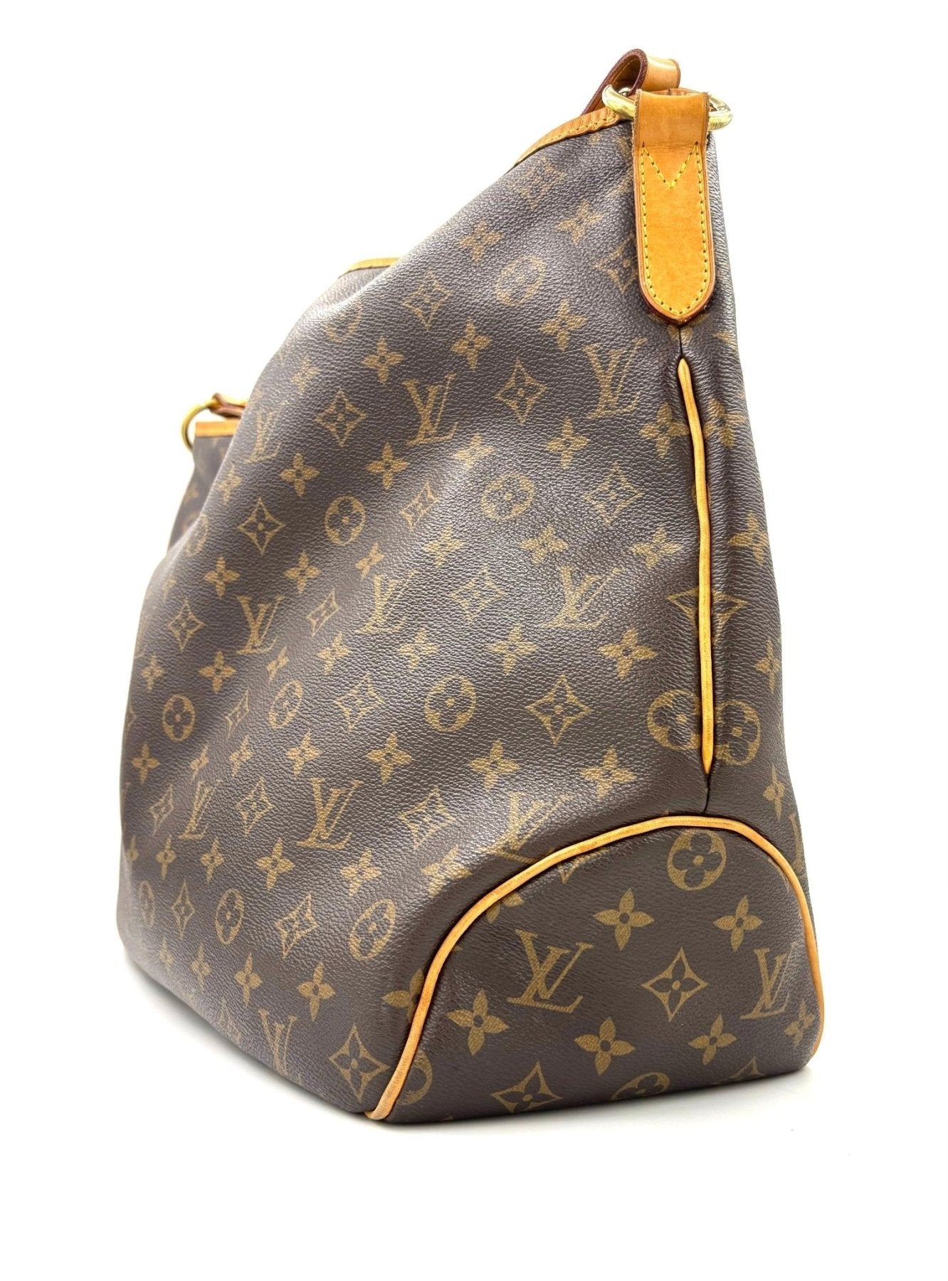 Louis Vuitton Delightful GM Monogram Canvas Handtasche mit klassischem LV Muster und hellbraunen Lederdetails