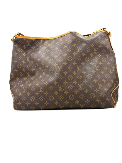 Louis Vuitton Delightful GM Monogram Canvas Handtasche mit klassischem LV-Muster und braunen Lederdetails