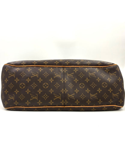 Louis Vuitton Delightful GM Monogram Canvas Tasche mit klassischem LV Muster und braunem Leder, Bodenperspektive