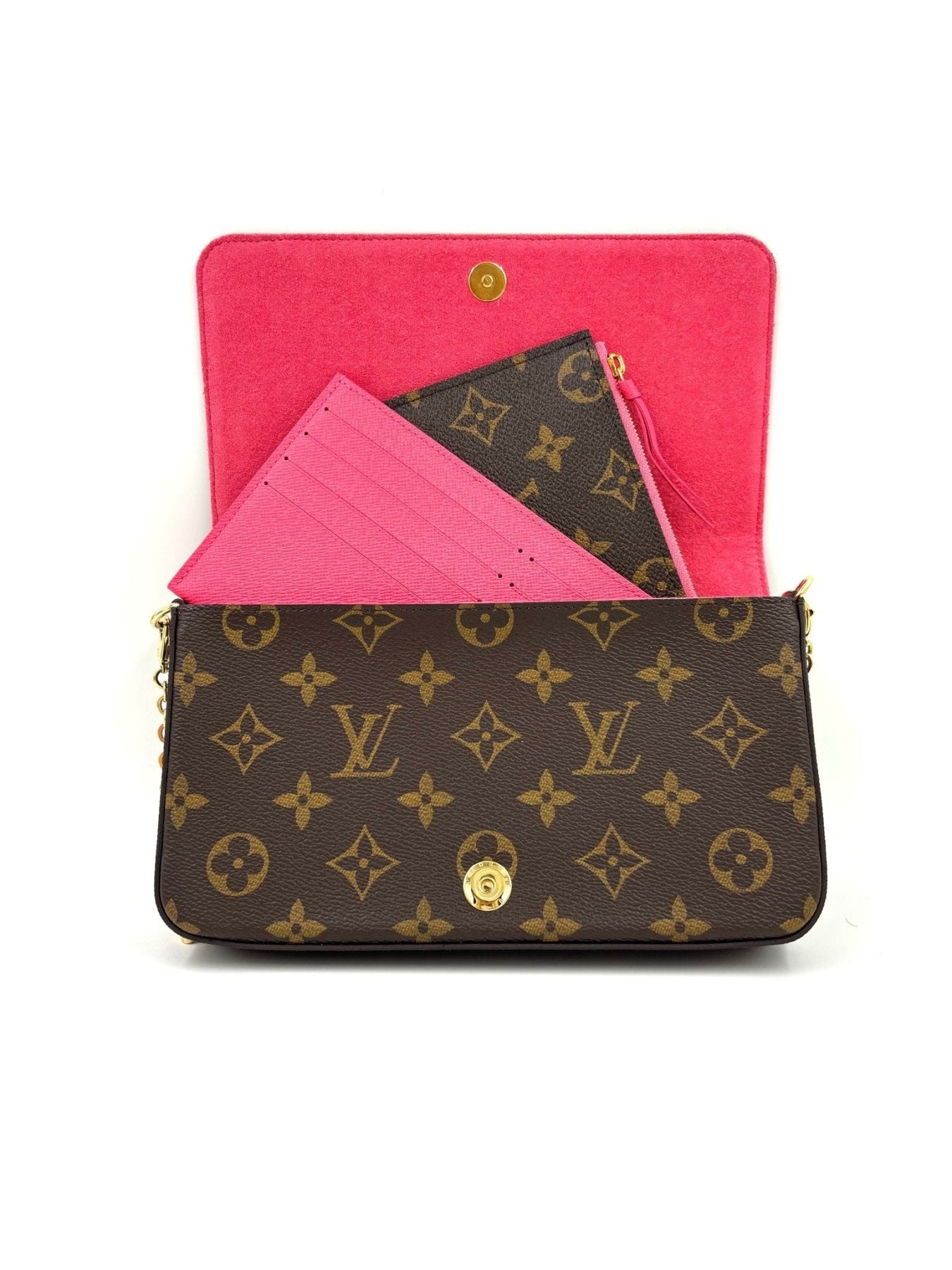 Pochette Monogram Louis Vuitton Pochette Felicie Kette Secondhand