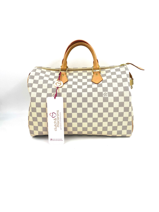 LOUIS VUITTON Speedy 35 Damier azur